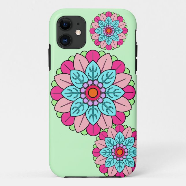 BlumeMandala Case-Mate iPhone Hülle (Rückseite)