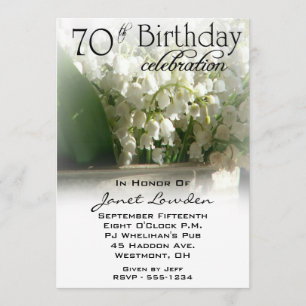 Blumen70. Geburtstags-Party Einladungen