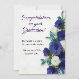 Blumen-Abschlusskarte Gratulationskarte Einladung