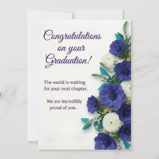 Blumen-Abschlusskarte Gratulationskarte Einladung