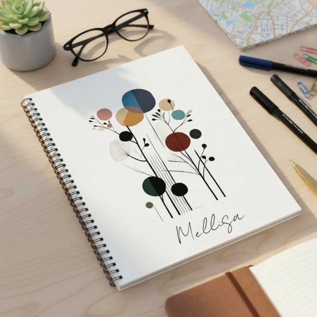 Blumen abstrakt geometrisches Muster Notizbuch (Von Creator hochgeladen)