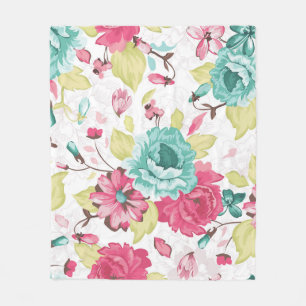 Blumen Abstrakte Eleganz Nahtlose Hintergrund. Fleecedecke