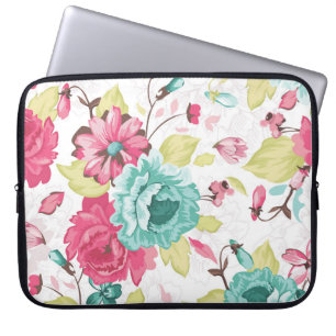 Blumen Abstrakte Eleganz Nahtlose Hintergrund. Laptopschutzhülle