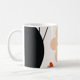 Blumen abstraktes Muster Kaffeetasse