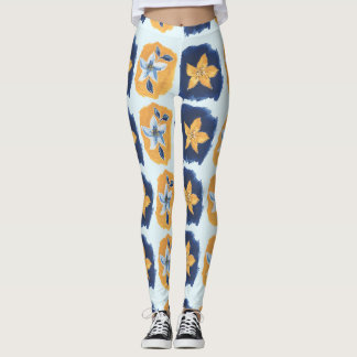 Blumen abstraktes Muster Leggings