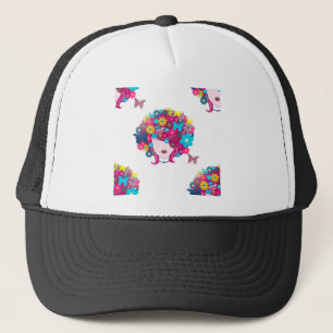 Blumen-Afro Truckerkappe
