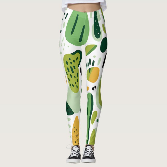 Blumen-All-Over-Print-Leggings Leggings (Vorderseite)