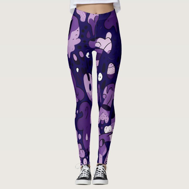 Blumen-All-Over-Print-Leggings Leggings (Vorderseite)