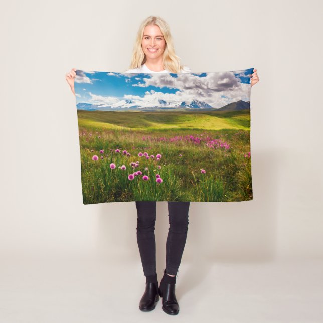 Blumen | Altai, Sibirien, Russland Fleecedecke (Beispiel)