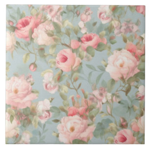Blumen, alte Rosen, rosa Rosen Fliese