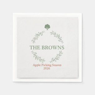 Blumen-Apfel-Picknick-Cocktailservietten – Persona Serviette