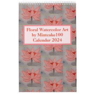 Blumen-Aquarell-Kunst von MintCake100 Kalender 202