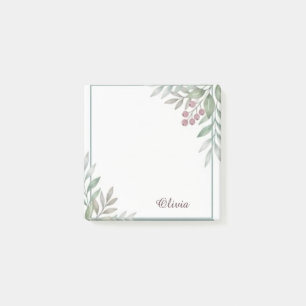 Blumen-Aquarell personalisierte Haftnotizen Post-it Klebezettel
