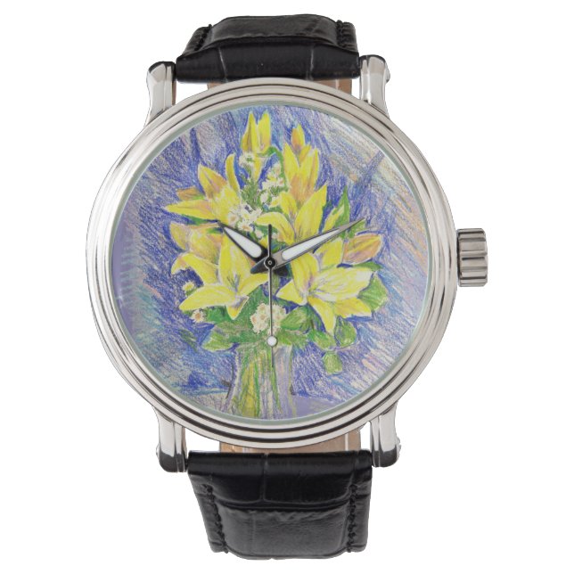 Blumen Armbanduhr (Vorderseite)