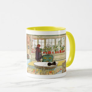 Blumen auf dem Windowsill durch Karl Larsson Tasse