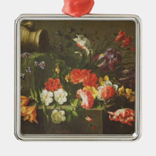Blumen auf einer Leiste, 1665 Ornament Aus Metall