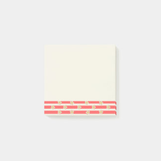 Blumen auf gestreiften Post-It® Notizen