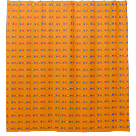 Blumen auf Orange Duschvorhang