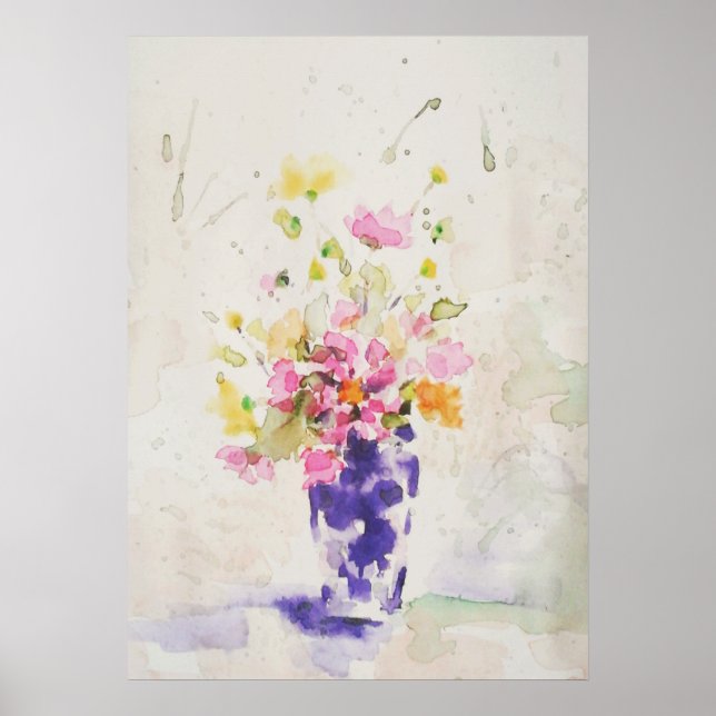 Blumen auf Vasen Poster (Vorne)