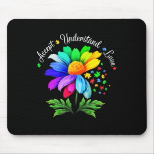 Blumen-Autismus-Bewusstsein Gänseblümchen-Blume Fü Mousepad
