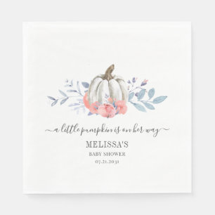 Blumen-Baby-Party Rosa Rosen Kürbis Serviette