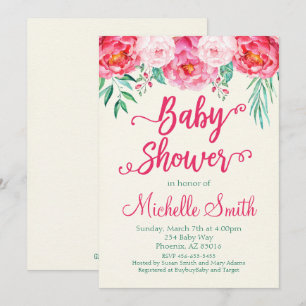 Blumen-Baby-Shower-Einladung, Baby-Shower-Einladun Einladung