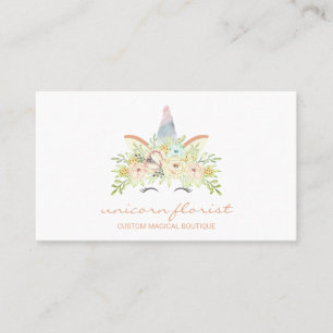 Blumen Babyparty Boutique Einhorn Visitenkarte