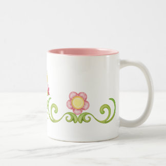 Blumen Becher 1 Zweifarbige Tasse