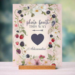 Blumen-Beeren-Fotoautomaten-Richtung Acrylschild