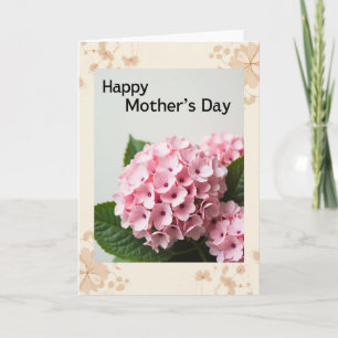 Blumen-Beige-Muttertags-Karte Karte