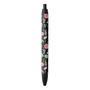 Blumen Benutzerdefiniertes Monogramm Stift