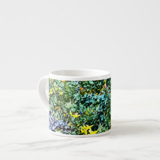 Blumen-Bett in Monets Garten Espressotasse