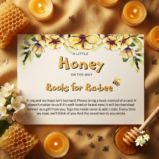 Blumen Bienchen-Honigbiene Waben Bücher für Baby Begleitkarte