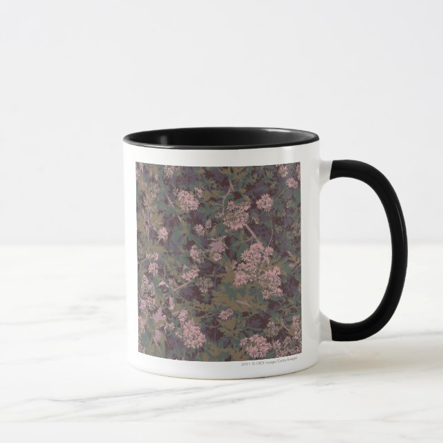 Blumen, Blätter und Tarnung Tasse (Rechts)