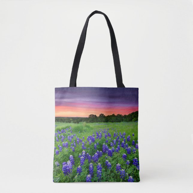 Blumen | Bluebonnets bei Sunset Texas Tasche (Vorderseite)