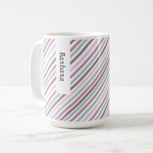 Blumen blühen violett Aquarell Chic Streifen Kaffeetasse