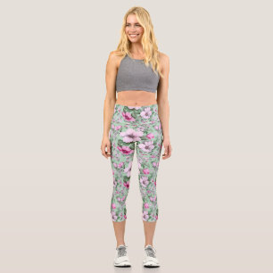 Blumen Blumen Pastellfarbe Garten Naturliebhaber Capri Leggings
