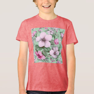 Blumen Blumen Pastellfarbe Garten Naturliebhaber Tri-Blend Shirt