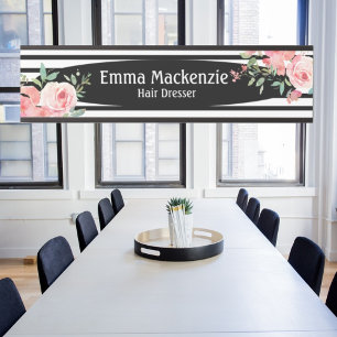 Blumen Blumen Schwarz Weiß Bürotürschild Türschild