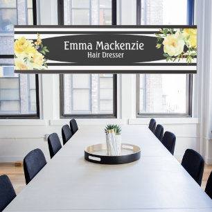 Blumen Blumen Schwarz Weiß Bürotürschild Türschild