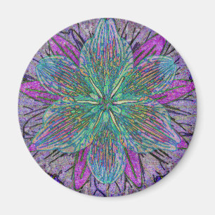 Blumen-BlumenblattMandala Magnet