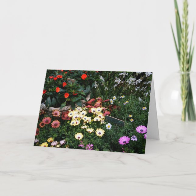 Blumen-Blumenstrauß Dankeskarte (Vorderseite)