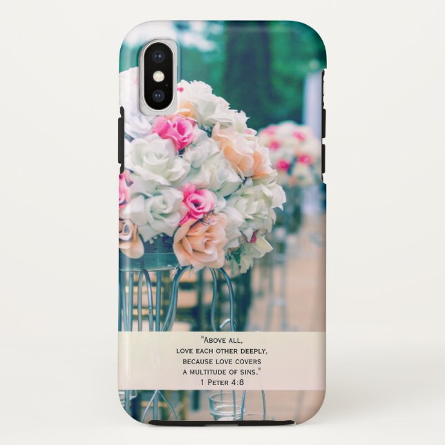 Blumen-Blumenstrauß-Liebe-und Case-Mate iPhone Hülle (Rückseite)