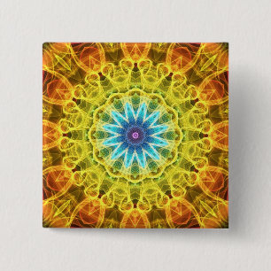 Blumen-Blumenstraußkaleidoskop Button