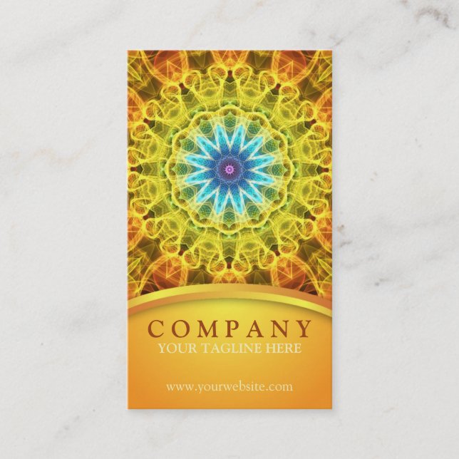 Blumen-BlumenstraußMandala Visitenkarte (Vorderseite)