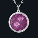 Blumen-Blüten-Rebe-lila rosa Duschen-Party Versilberte Kette<br><div class="desc"></div>