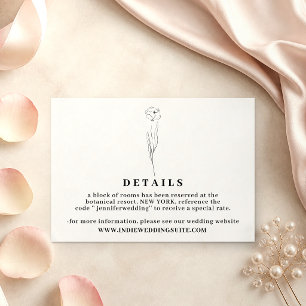 Blumen Boho Klare Hochzeitsdetails botanisch Einladung