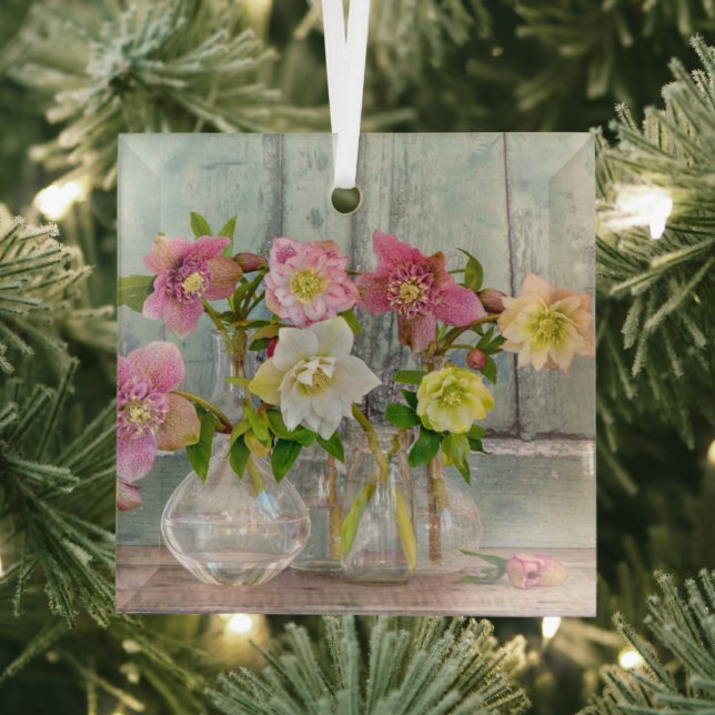 Blumen | Bohrlöcher in Vasen Ornament Aus Glas (Insitu)