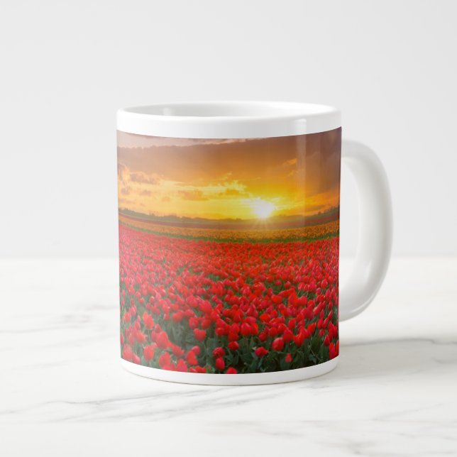 Blumen | Botanischer Garten Holland Jumbo-Tasse (Vorderseite Rechts)