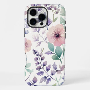 Blumen, Botanisches Muster, Pastellfarbe iPhone 16 Pro Max Hülle